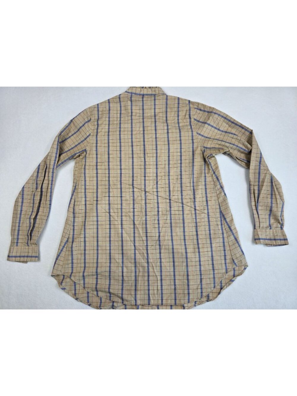Vintage Rick Tiefer Lady Madonna Beige & Blue Plaid Button-Up Shirt XP 1X Petite - Picture 4 of 5